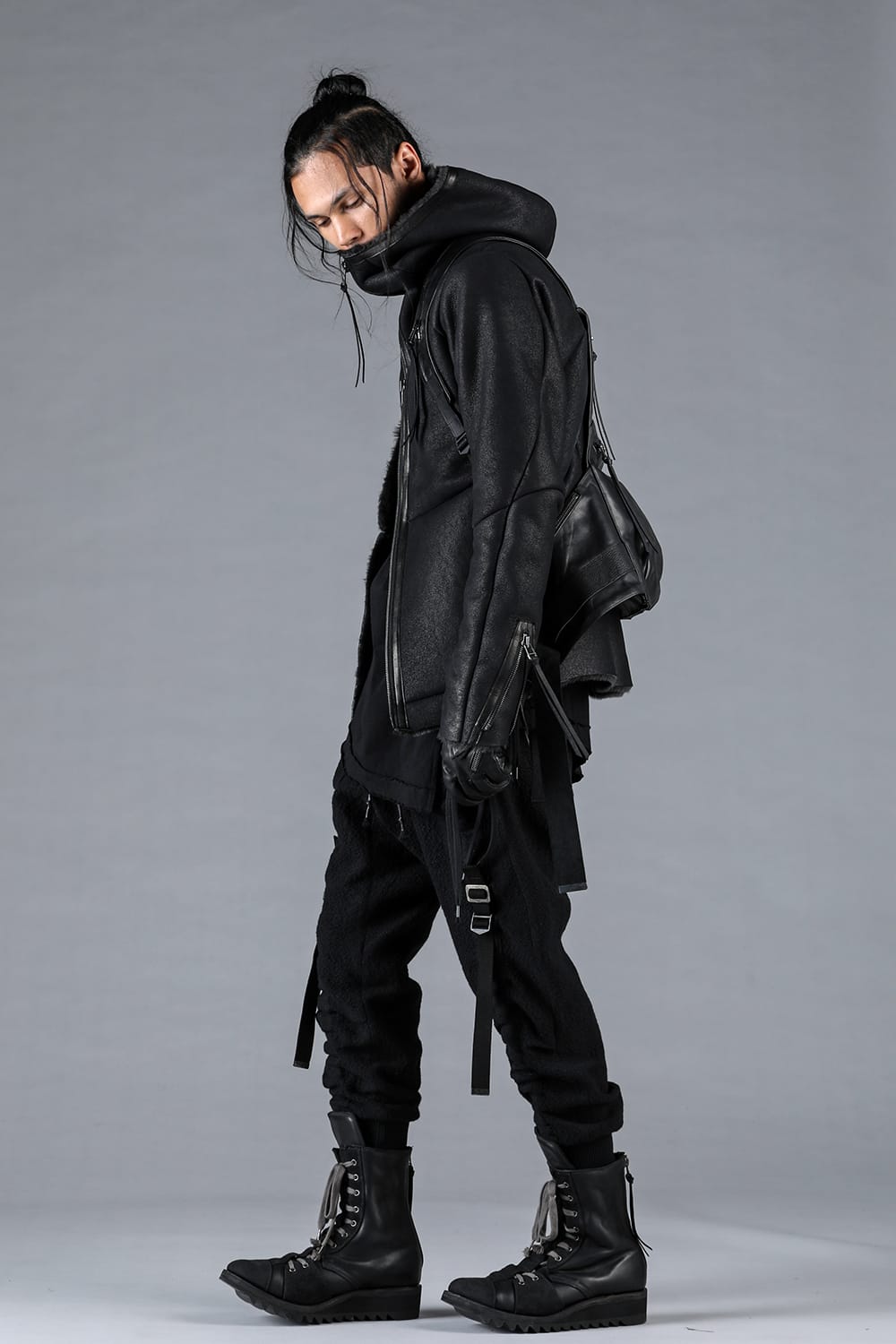 French Baby Lamb Shearling Hooded Jacket