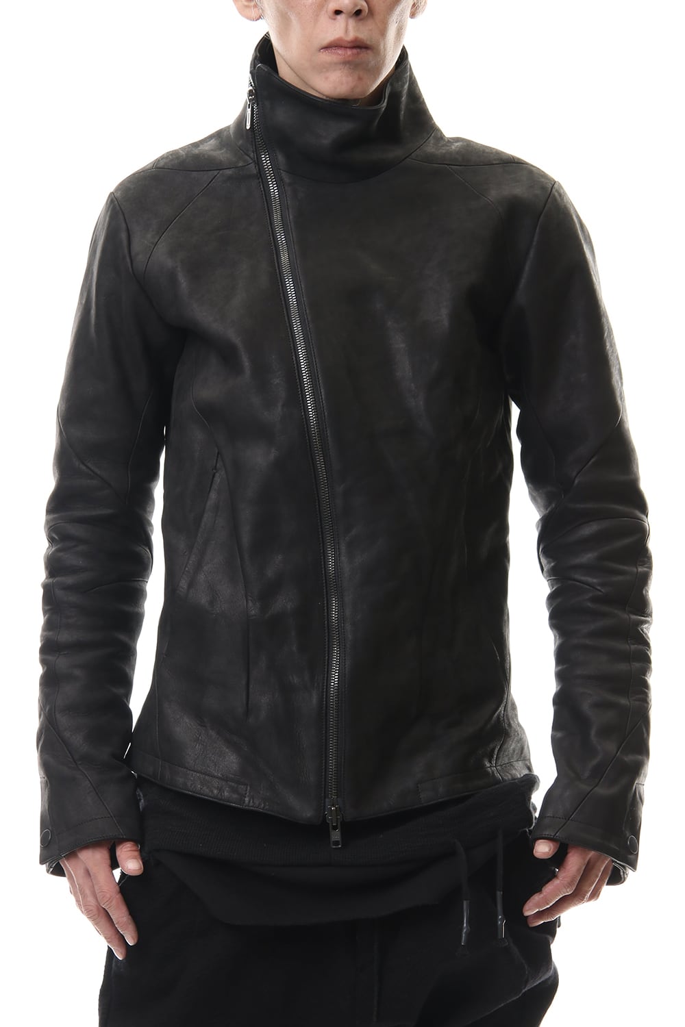 ホースレザー ハイネックジャケット