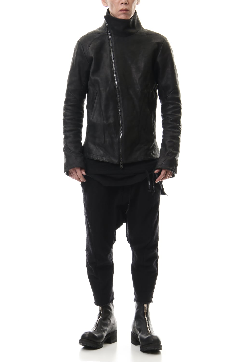 ホースレザー ハイネックジャケット