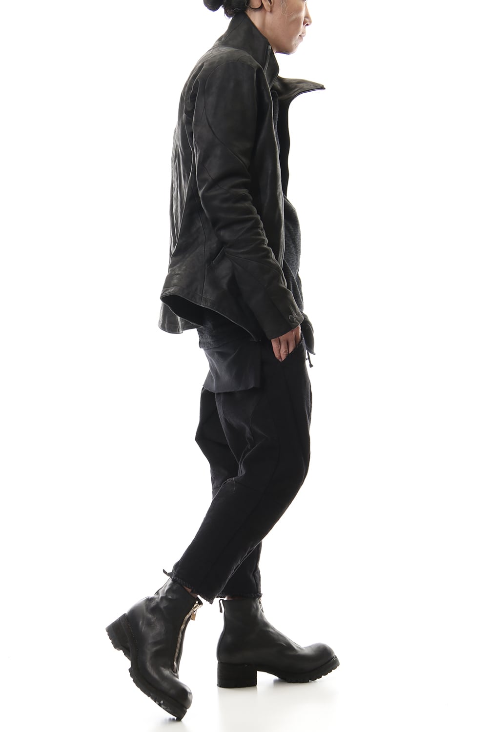 ホースレザー ハイネックジャケット