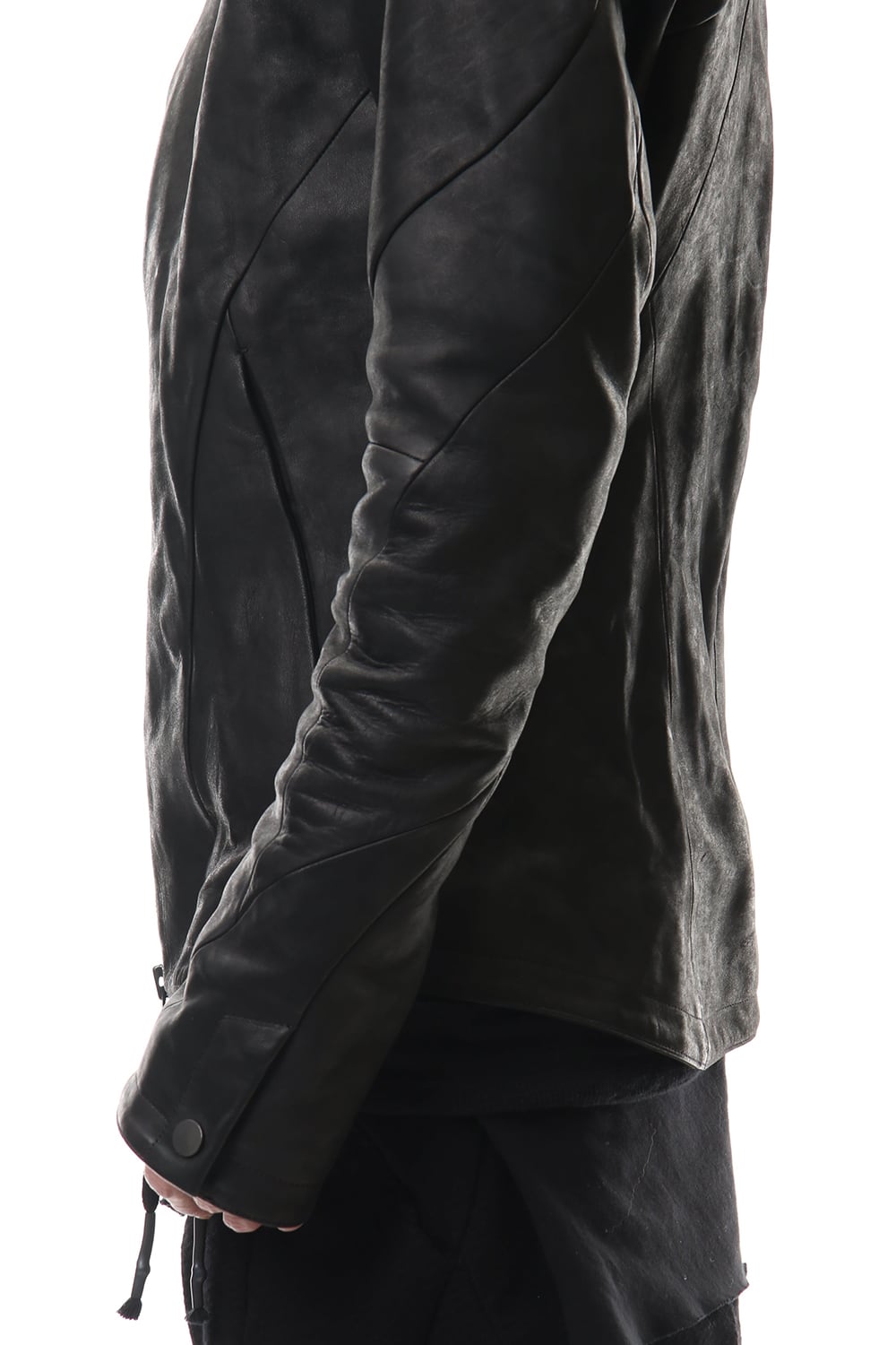 ホースレザー ハイネックジャケット