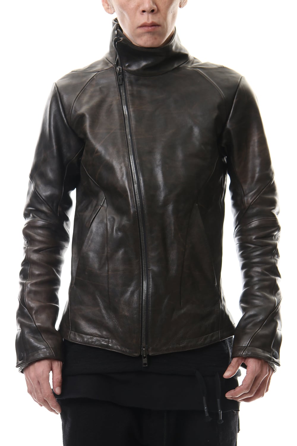 Wood skin dyed Horse leather jacket