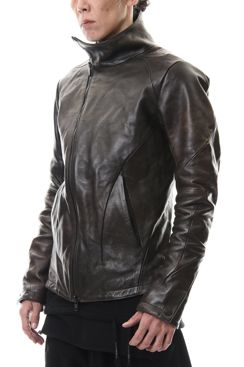 Wood skin dyed Horse leather jacket