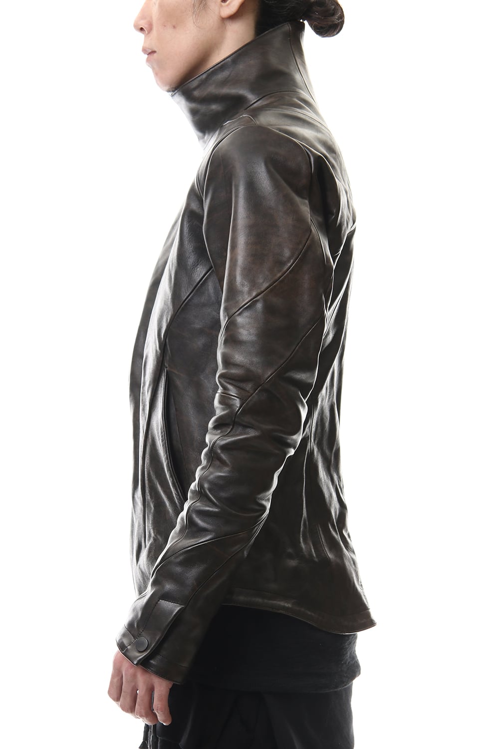 Wood skin dyed Horse leather jacket