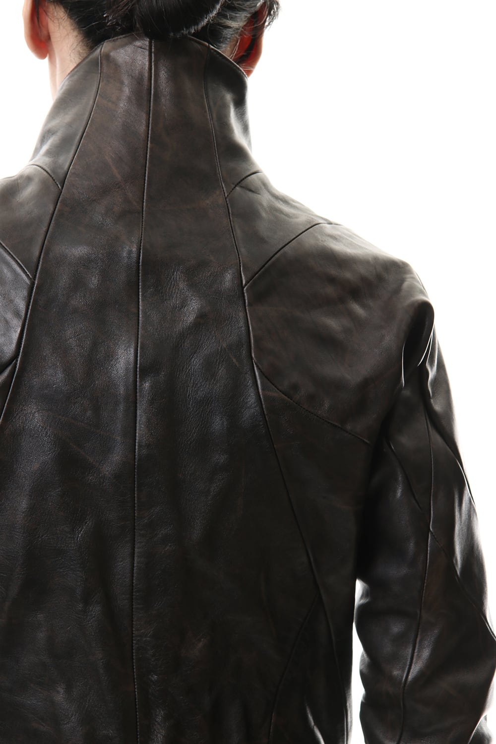 Wood skin dyed Horse leather jacket