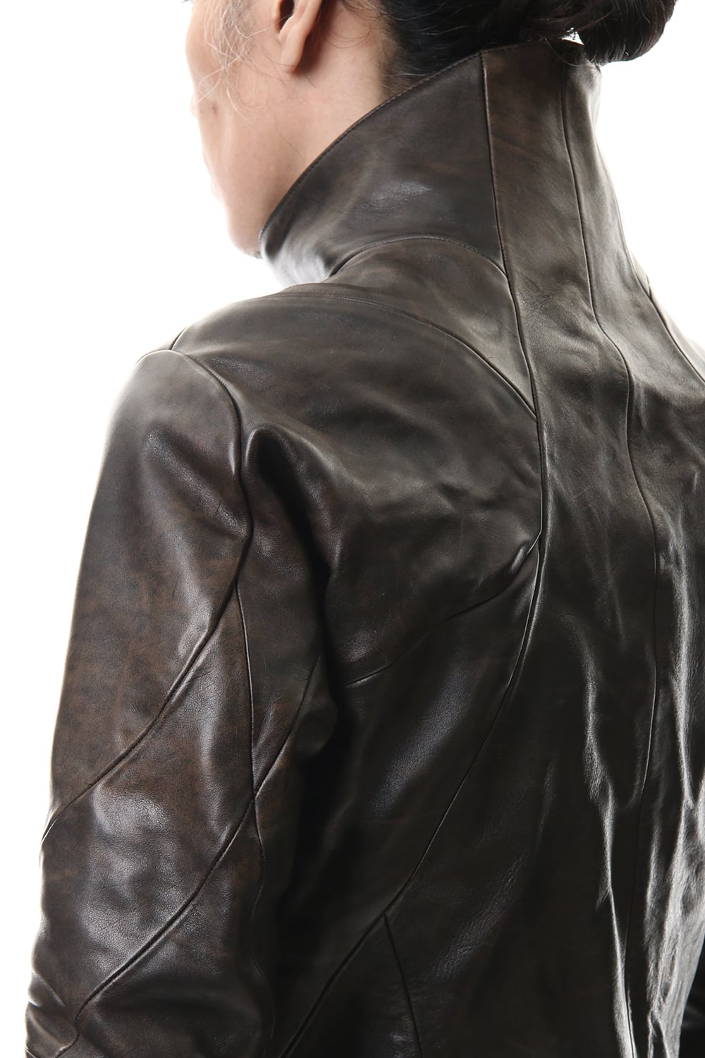 Wood skin dyed Horse leather jacket