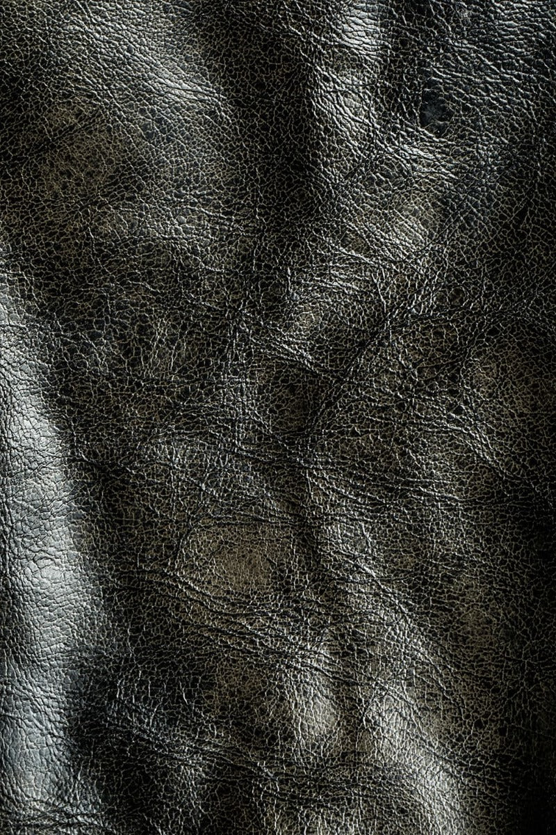 ホースレザーハイネックジャケット チャコール