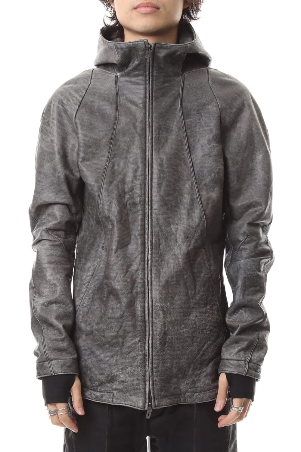 Ash Dye Hose Leather Hood JKT