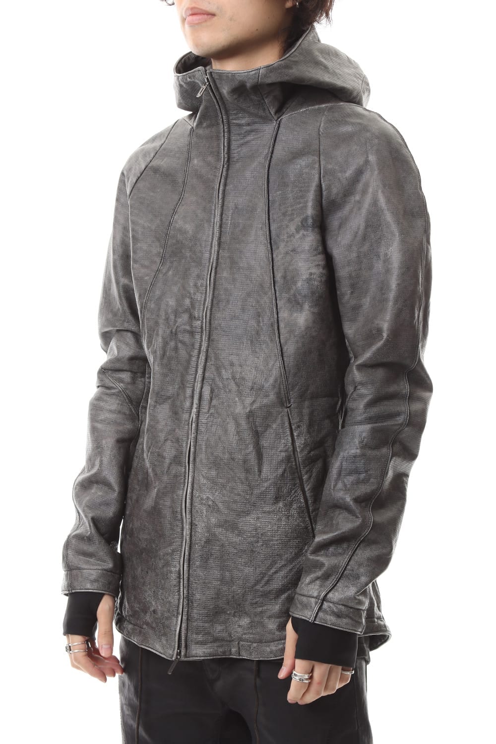 Ash Dye Hose Leather Hood JKT