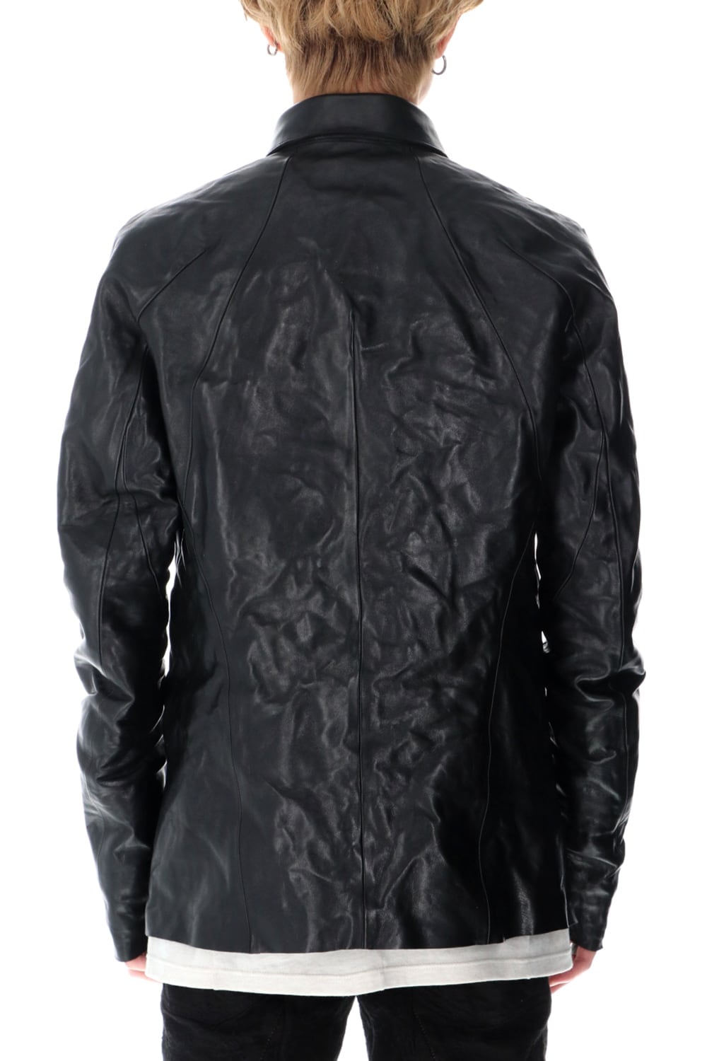 ホースレザーシャツジャケット Black