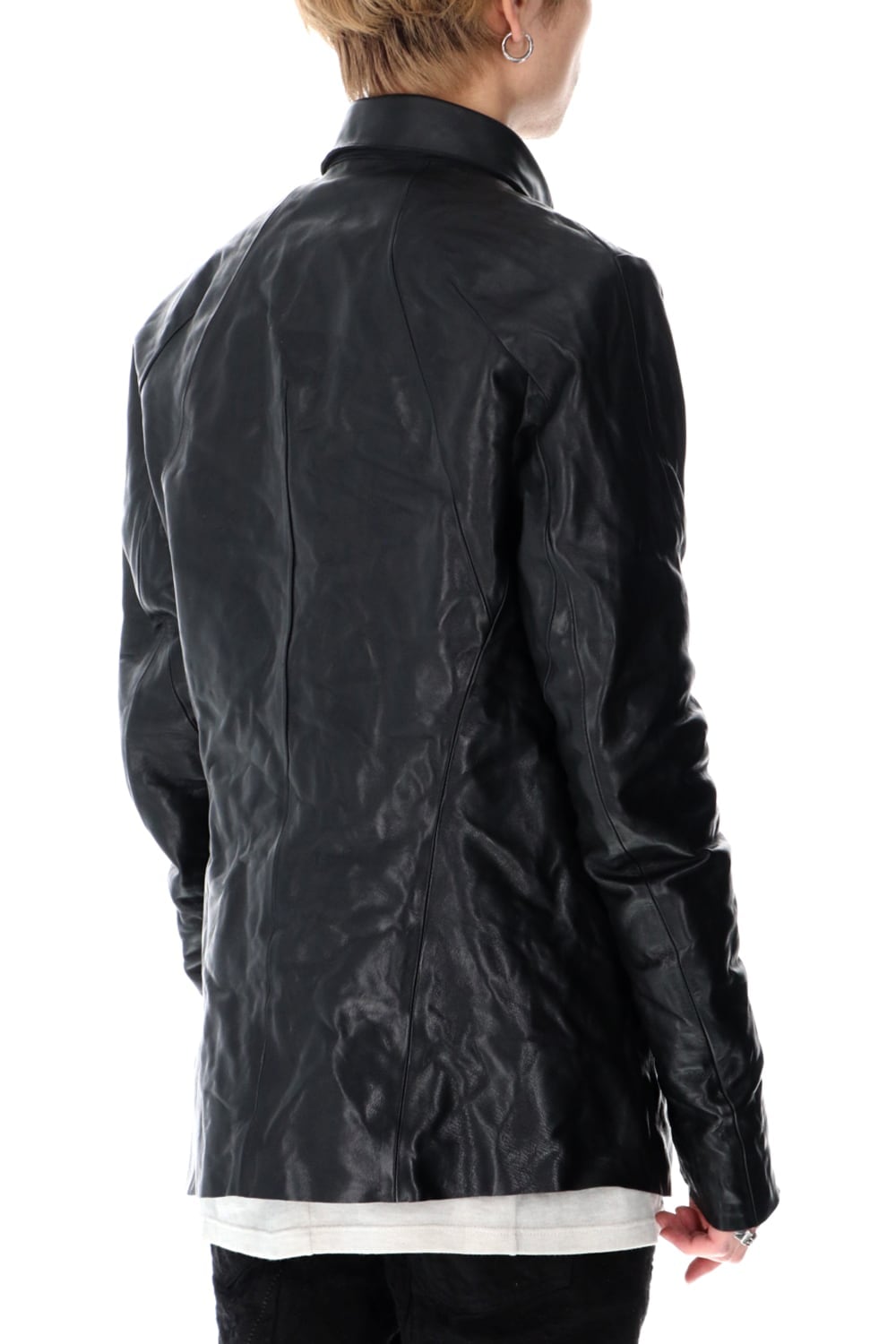 ホースレザーシャツジャケット Black