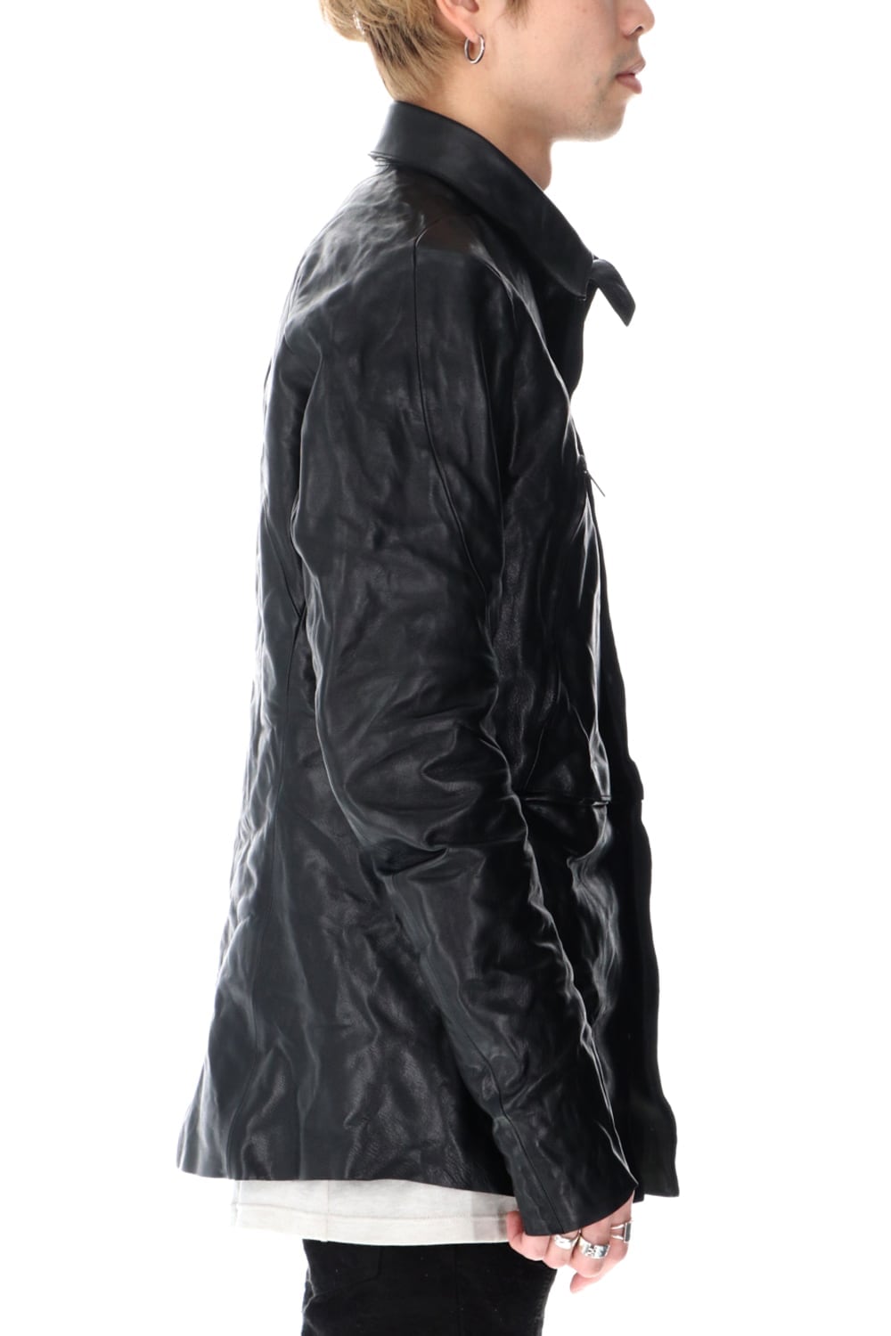 ホースレザーシャツジャケット Black