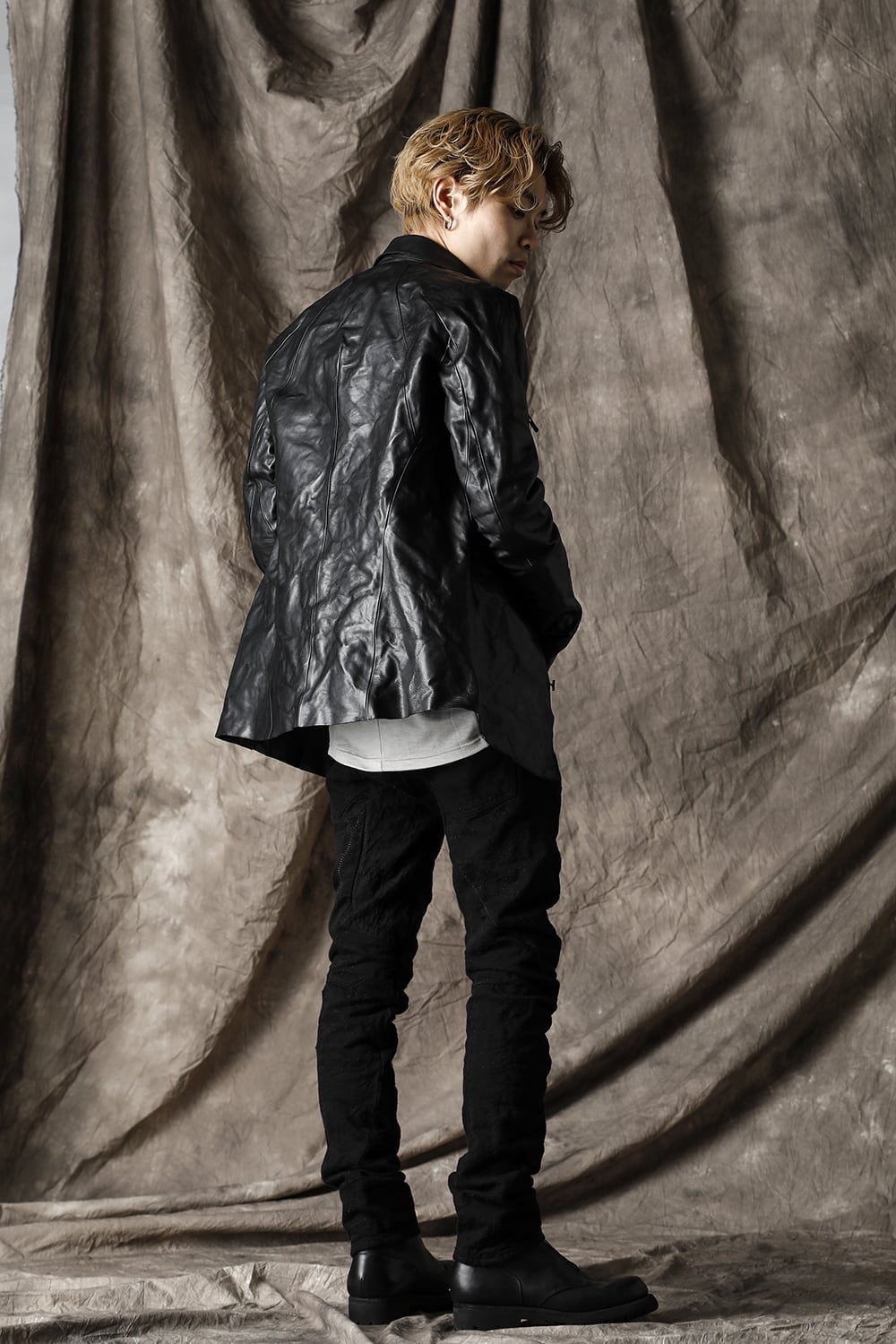 ホースレザーシャツジャケット Black