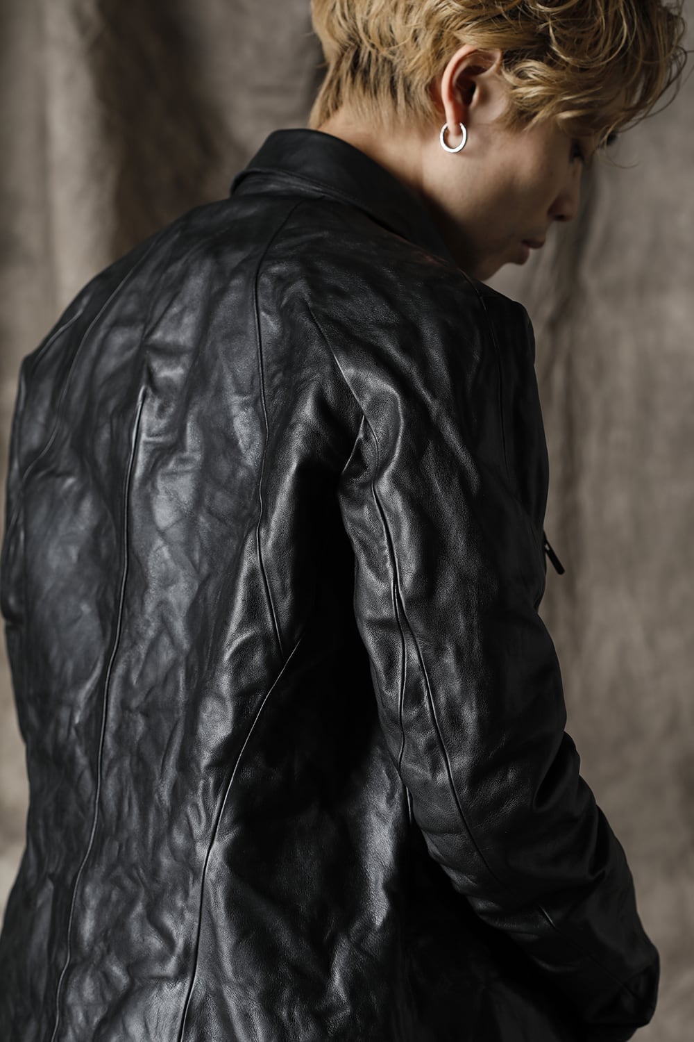 ホースレザーシャツジャケット Black