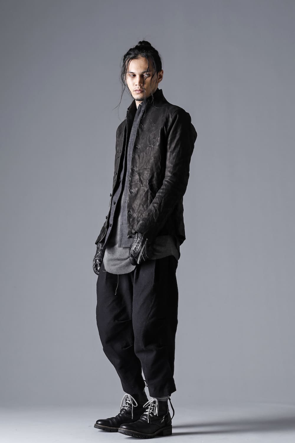 ジャパンカーフレザーシャツジャケット