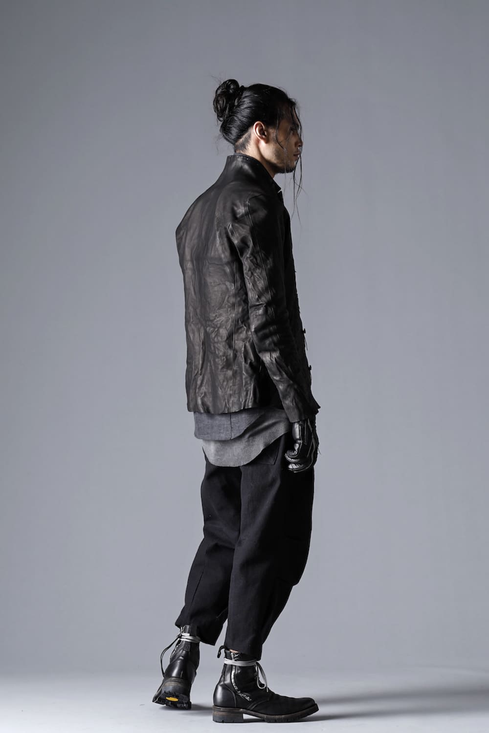 ジャパンカーフレザーシャツジャケット