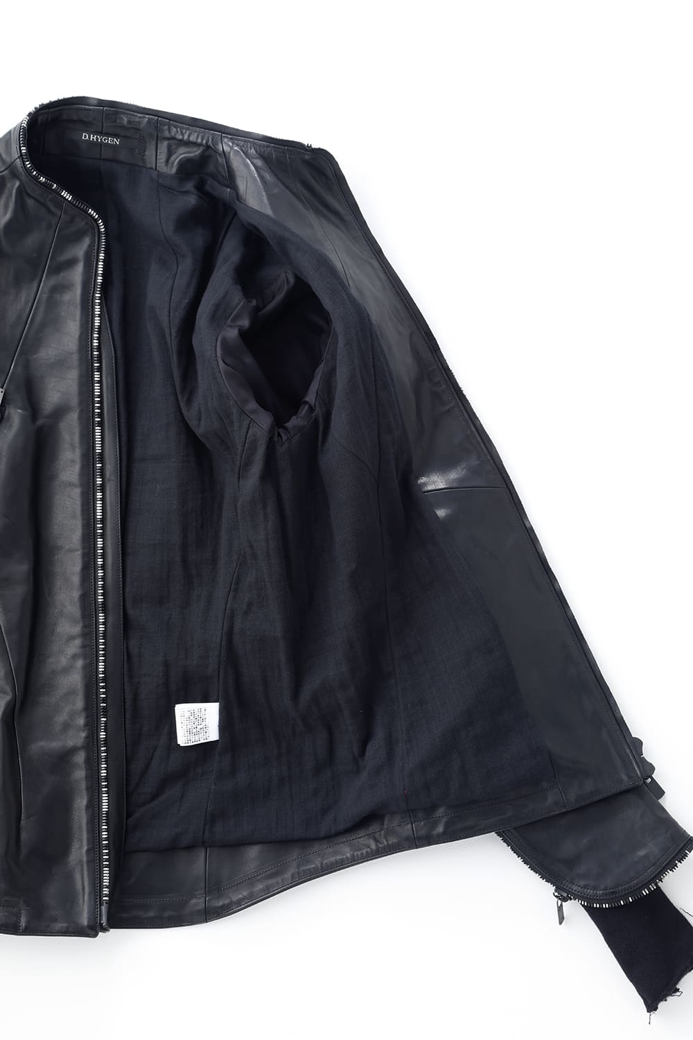 Horse Leather Round Zipper Jacket