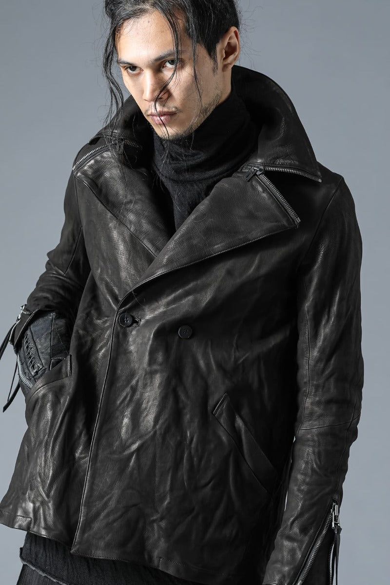 ジャパンカーフレザーPコート