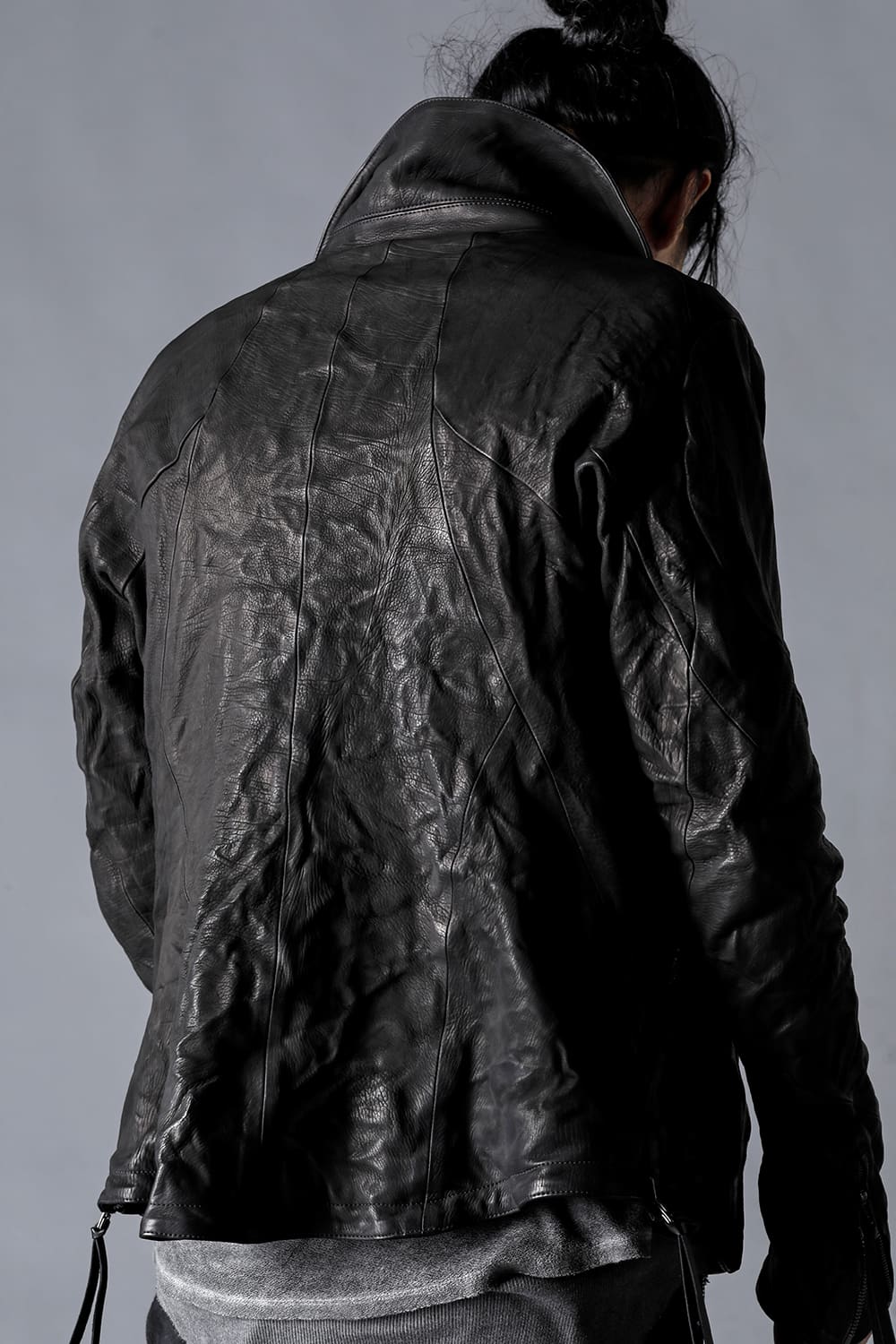 ジャパンカーフWライダースジャケット ブラック