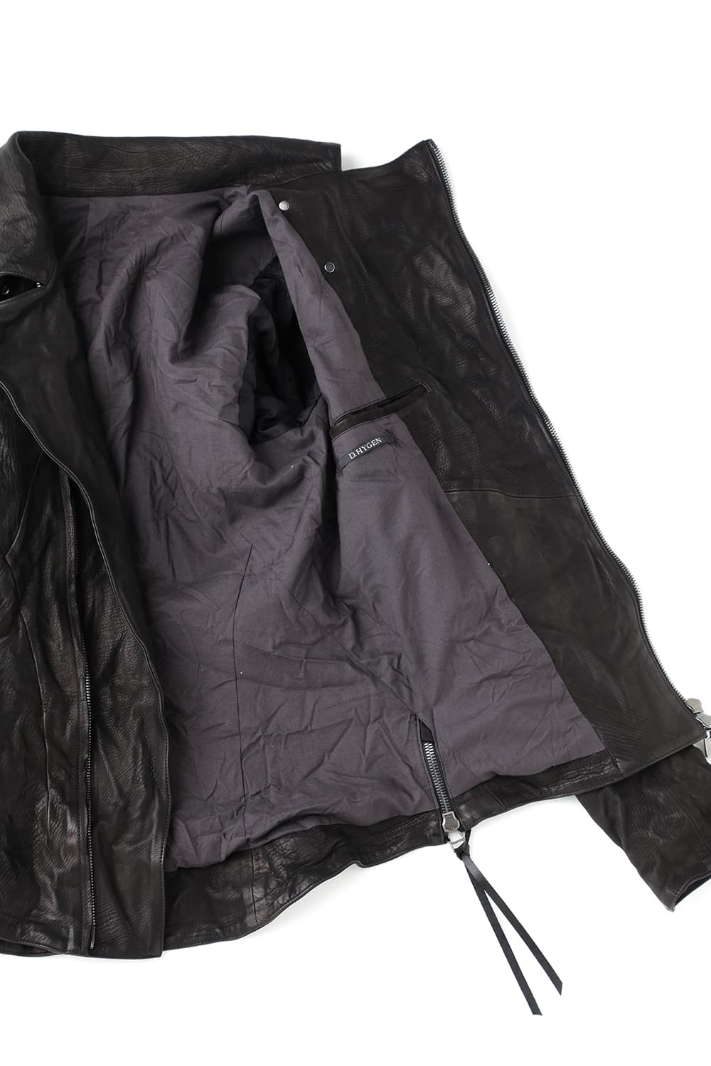 ジャパンカーフWライダースジャケット ブラック