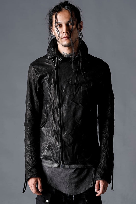 ジャパンカーフWライダースジャケット ブラック