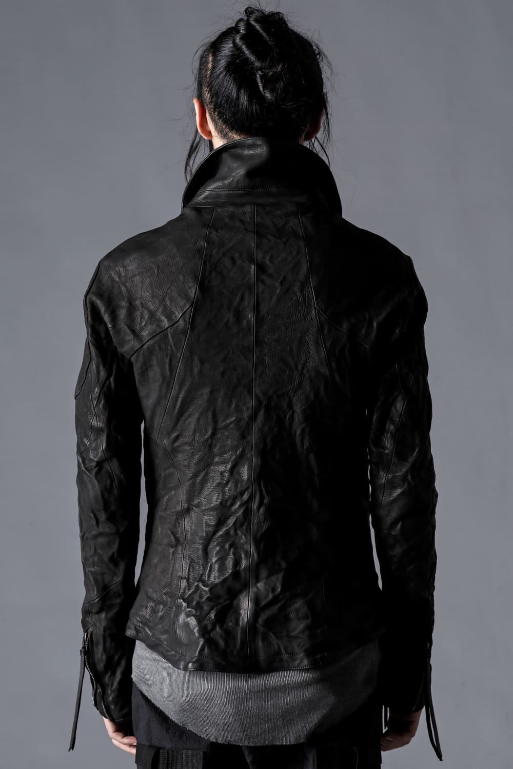 ジャパンカーフWライダースジャケット ブラック