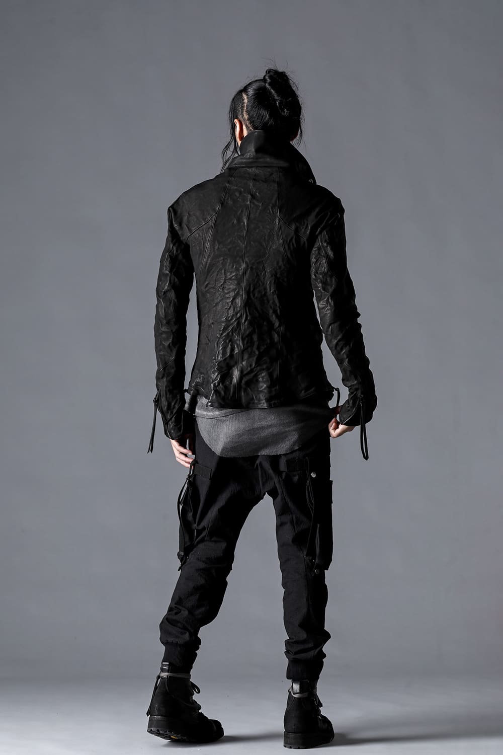 ジャパンカーフWライダースジャケット ブラック