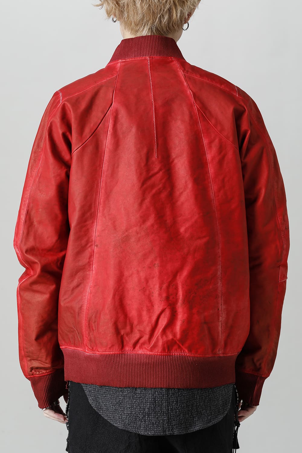 D.HYGEN×ARTEFACT Collaboration Item- Dye Horse Leather Bomber JKT