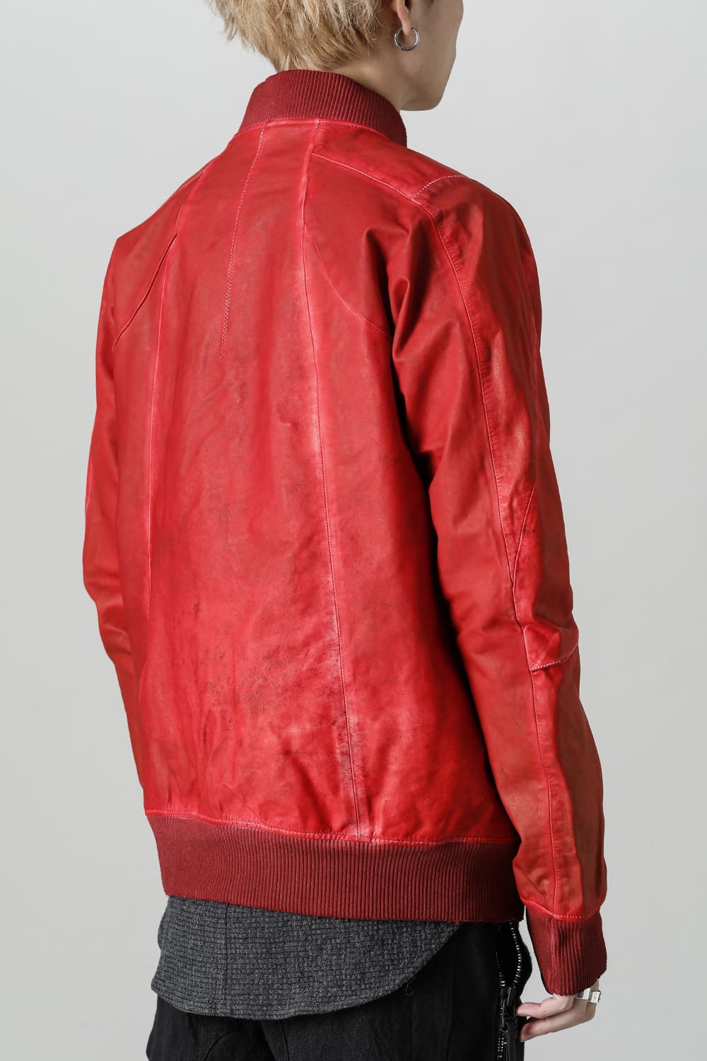 D.HYGEN×ARTEFACT Collaboration Item- Dye Horse Leather Bomber JKT