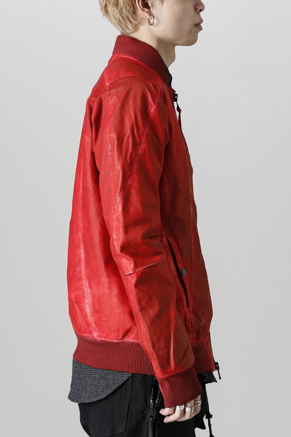 D.HYGEN×ARTEFACT Collaboration Item- Dye Horse Leather Bomber JKT