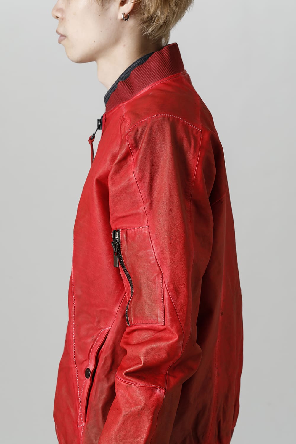 D.HYGEN×ARTEFACT Collaboration Item- Dye Horse Leather Bomber JKT