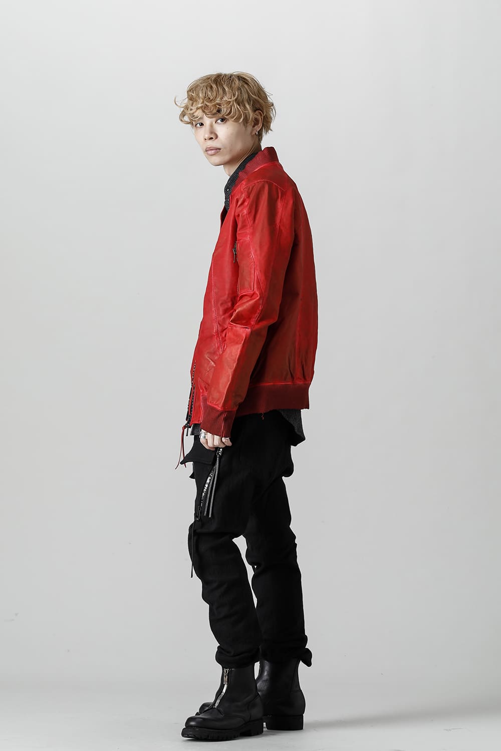 D.HYGEN×ARTEFACT Collaboration Item- Dye Horse Leather Bomber JKT