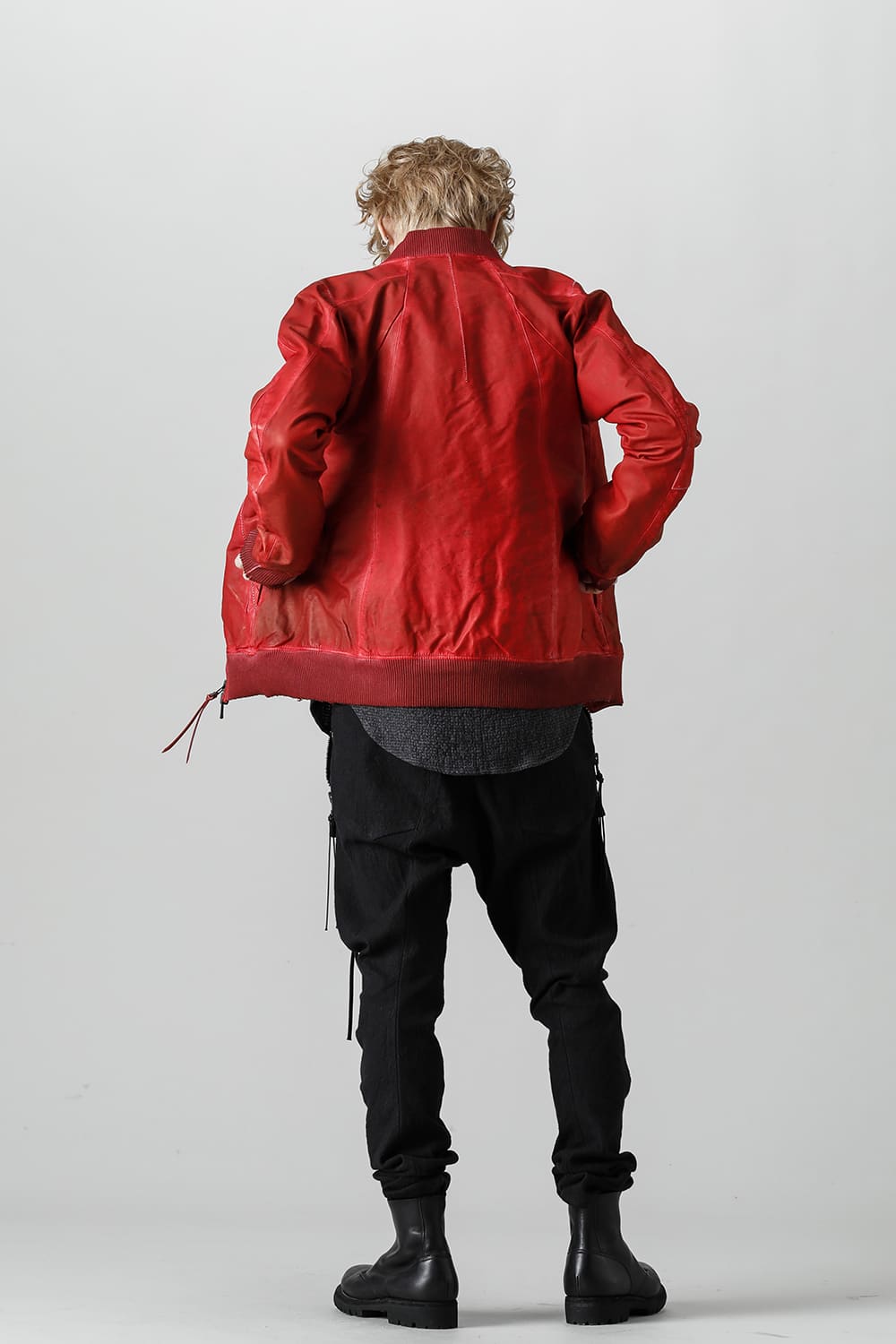 D.HYGEN×ARTEFACT Collaboration Item- Dye Horse Leather Bomber JKT