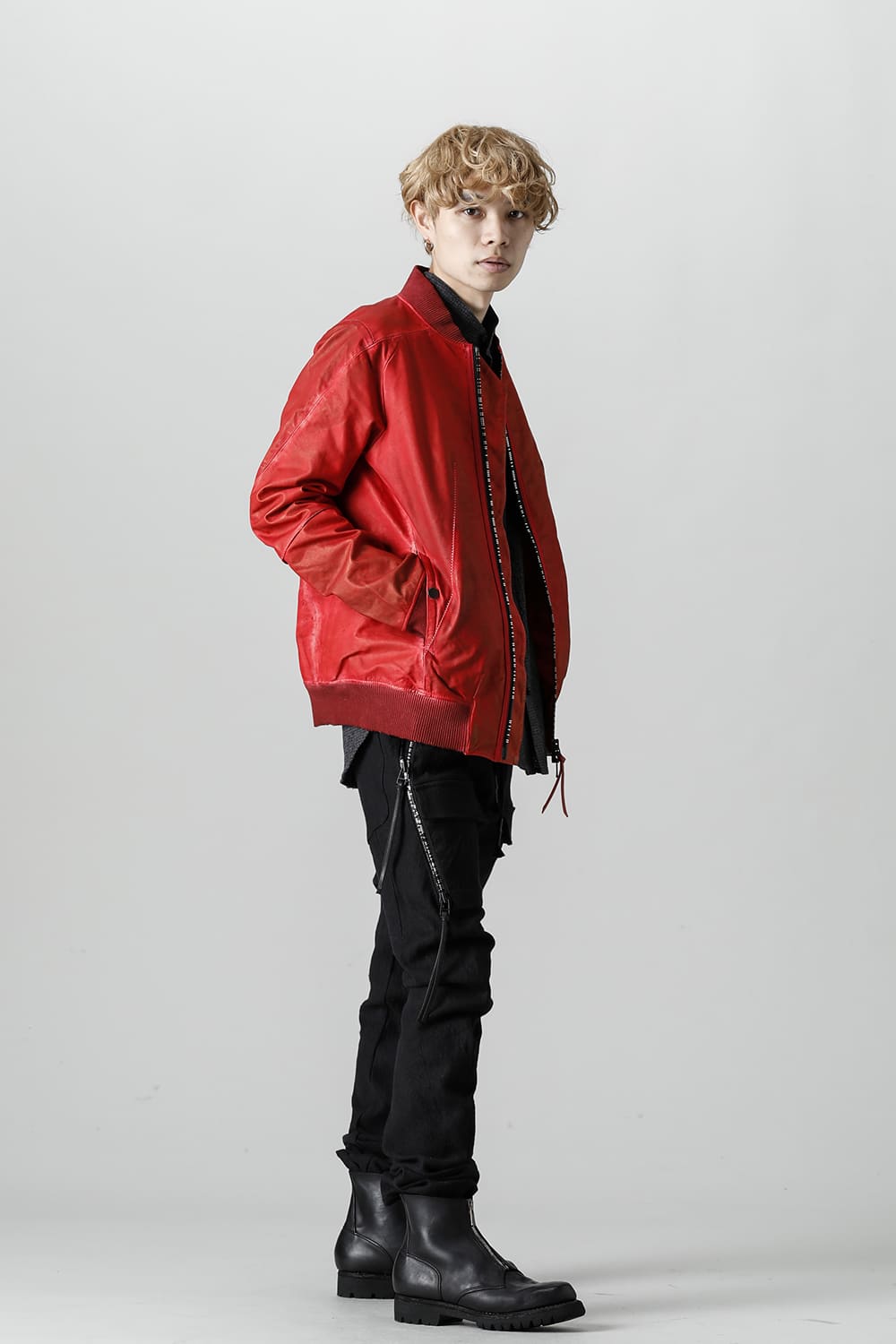 D.HYGEN×ARTEFACT Collaboration Item- Dye Horse Leather Bomber JKT