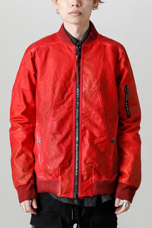 D.HYGEN×ARTEFACT Collaboration Item- Dye Horse Leather Bomber JKT