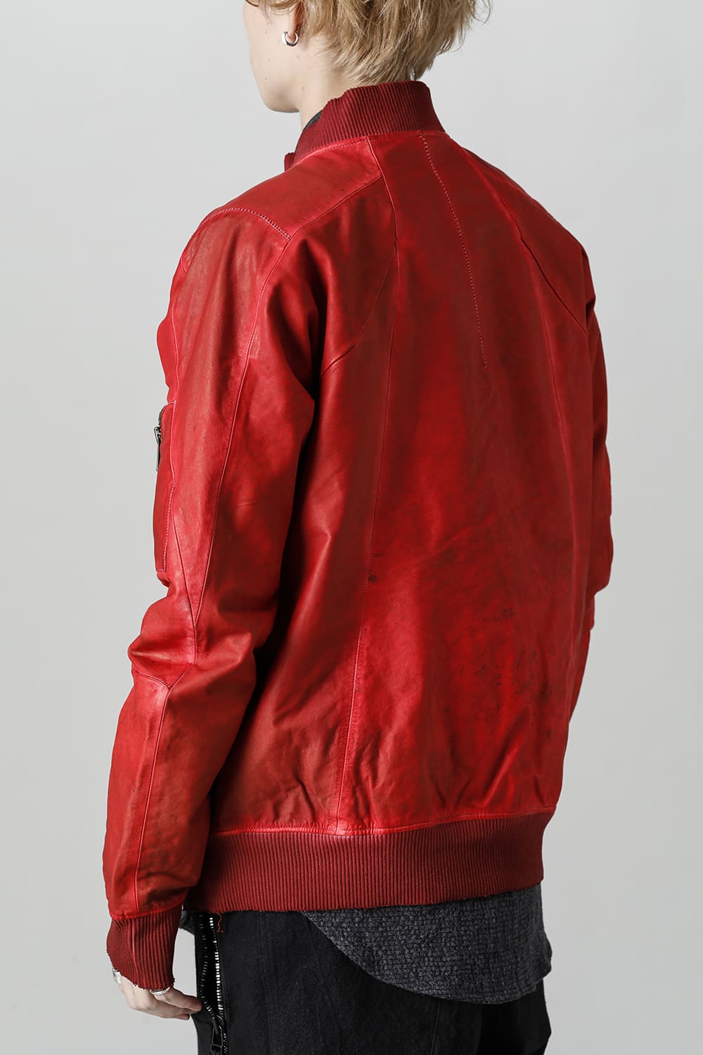 D.HYGEN×ARTEFACT Collaboration Item- Dye Horse Leather Bomber JKT