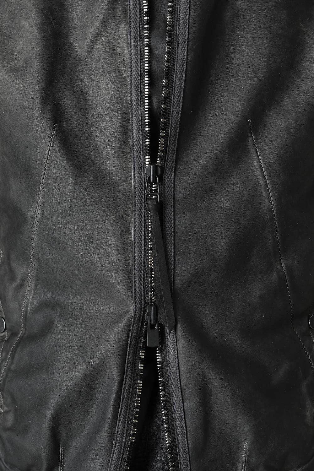 D.HYGEN×ARTEFACT Collaboration Item- Dye Horse Leather Bomber JKT  Charcoal