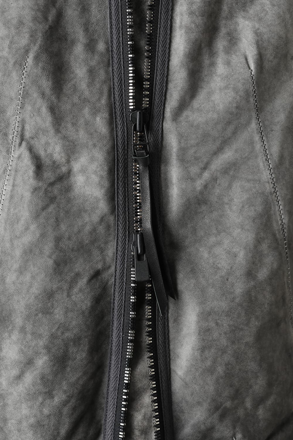 D.HYGEN×ARTEFACT Collaboration Item- Dye Horse Leather Bomber JKT Gray