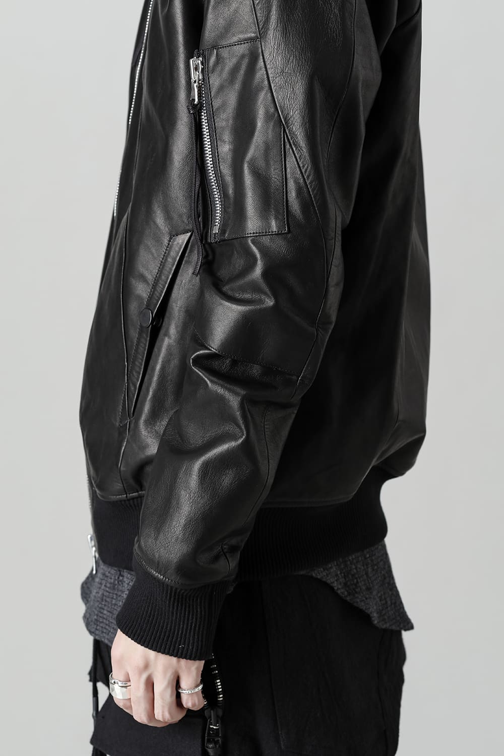 D.HYGEN×ARTEFACT Collaboration Item- Horse Leather Bomber JKT