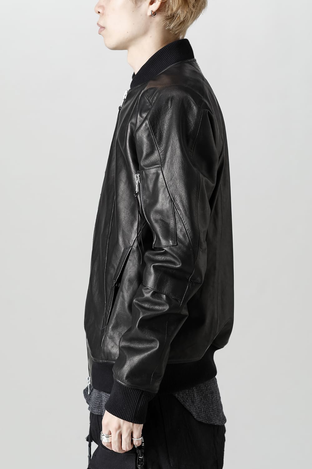 D.HYGEN×ARTEFACT Collaboration Item- Horse Leather Bomber JKT