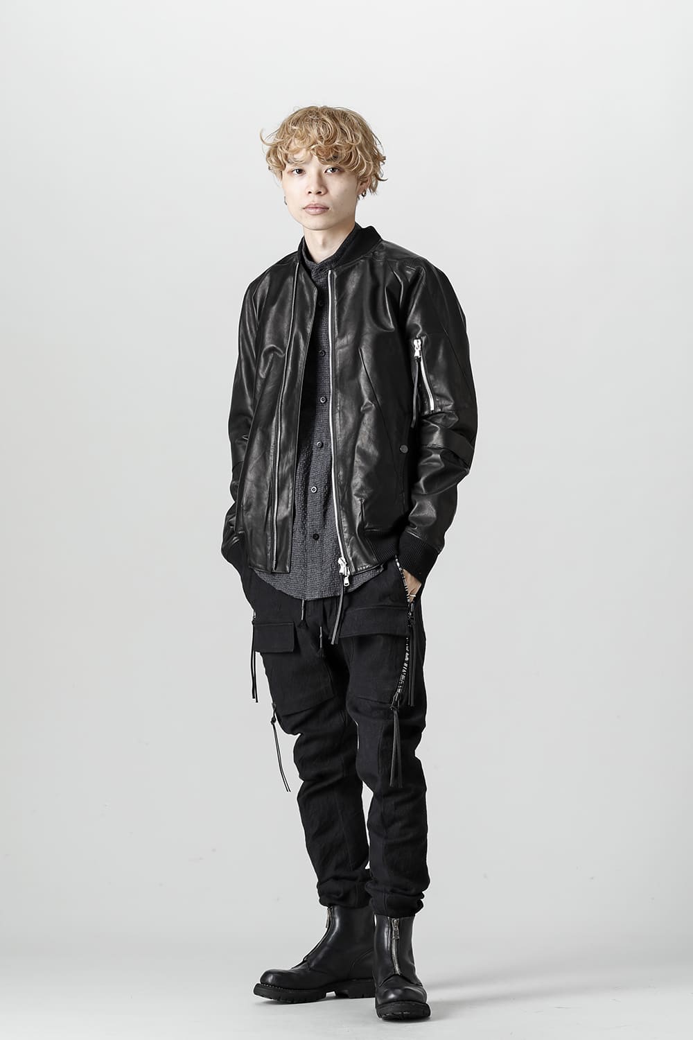 D.HYGEN×ARTEFACT Collaboration Item- Horse Leather Bomber JKT