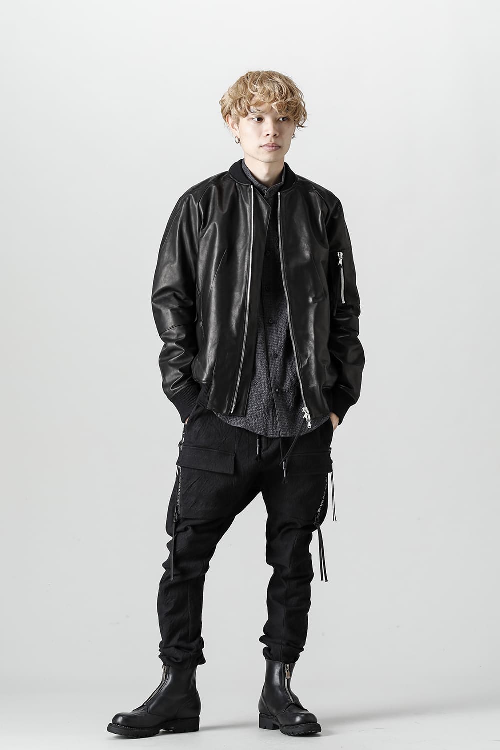 D.HYGEN×ARTEFACT Collaboration Item- Horse Leather Bomber JKT