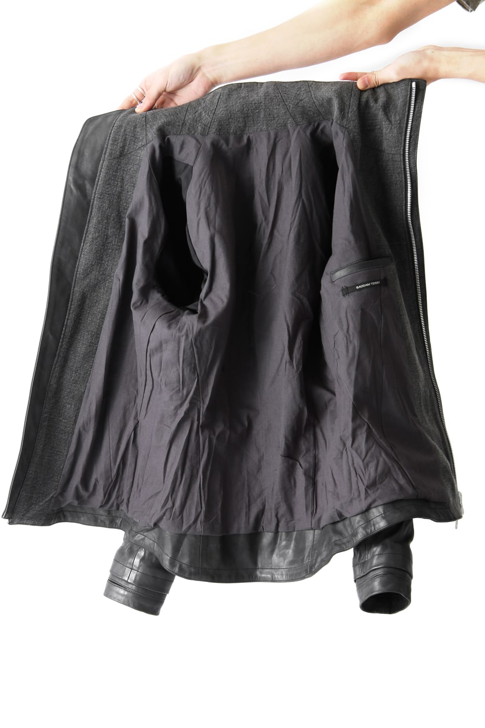 High Neck Leather Jacket