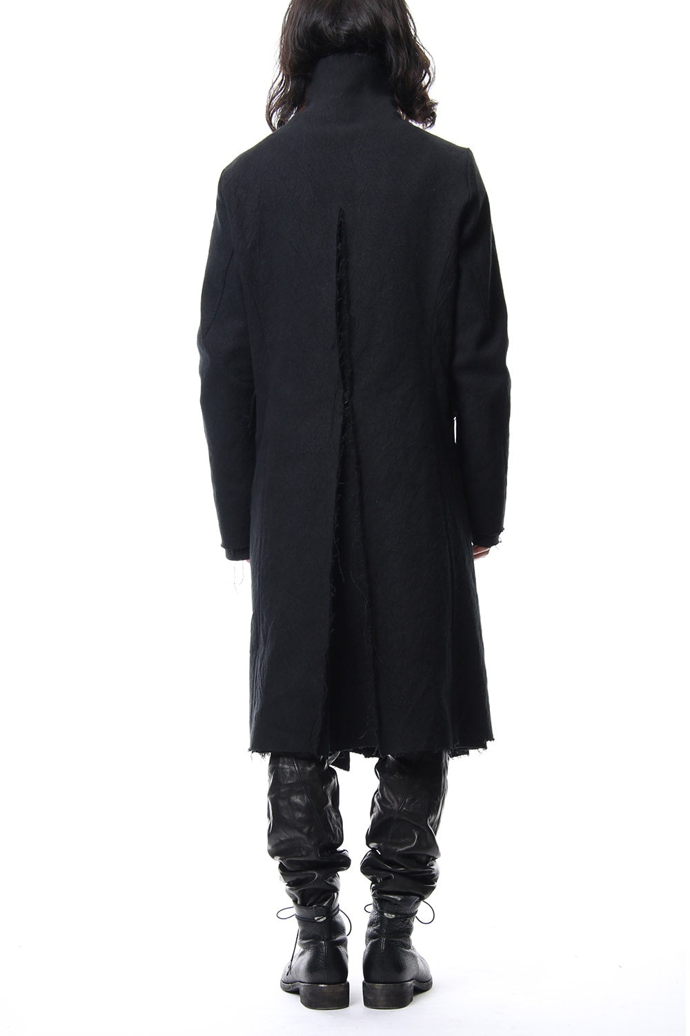 Heavy cotton × linen stretch officer coat