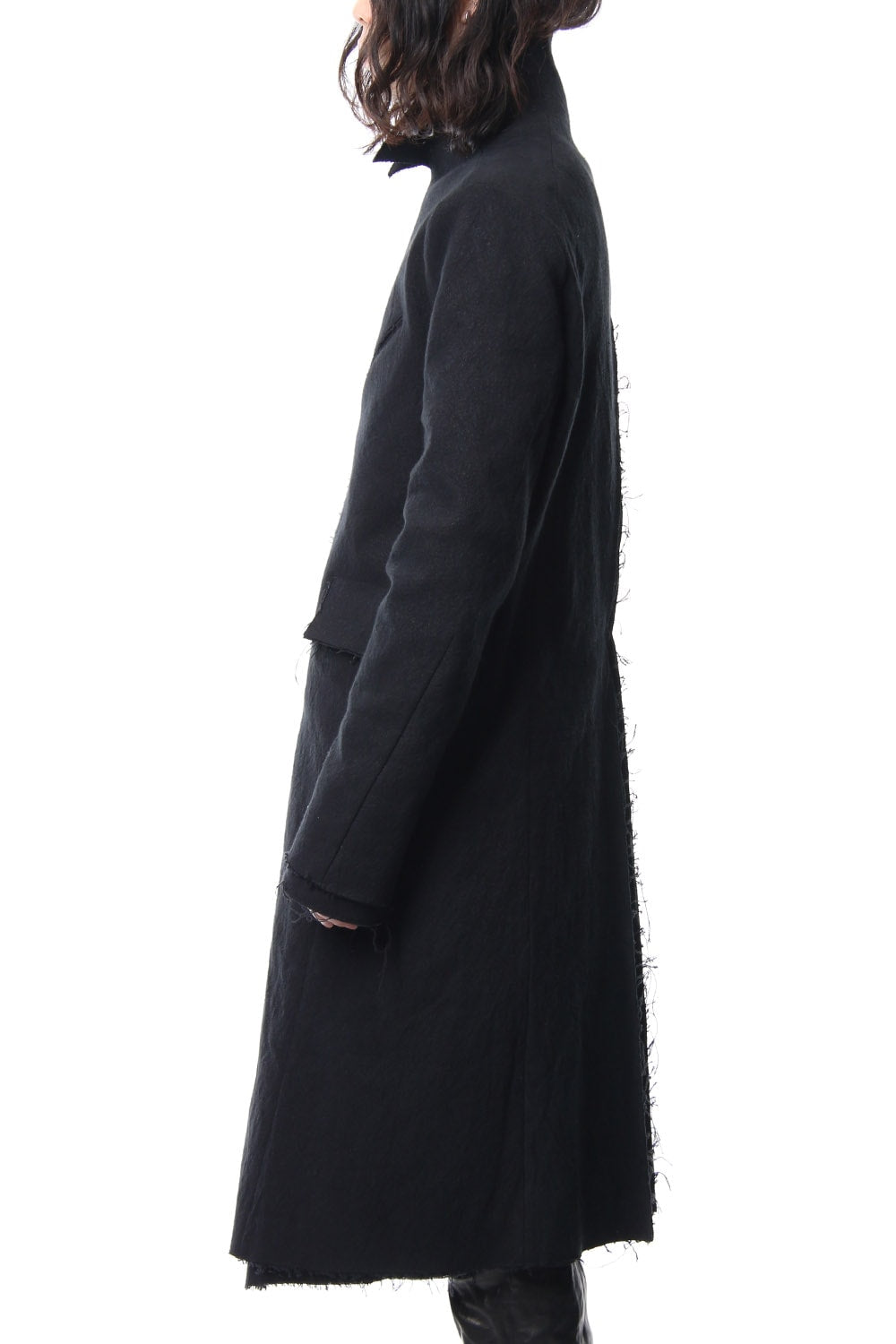 Heavy cotton × linen stretch officer coat