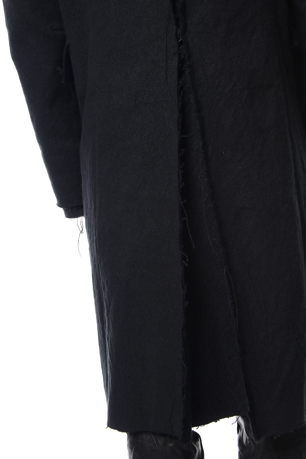 Heavy cotton × linen stretch officer coat