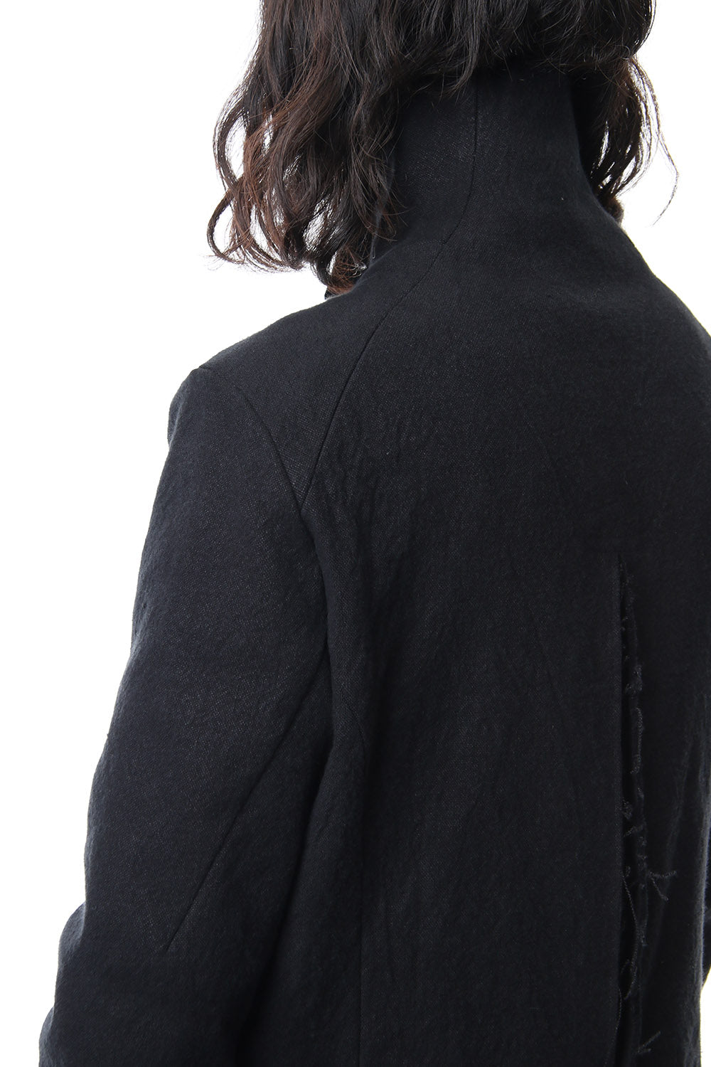 Heavy cotton × linen stretch officer coat