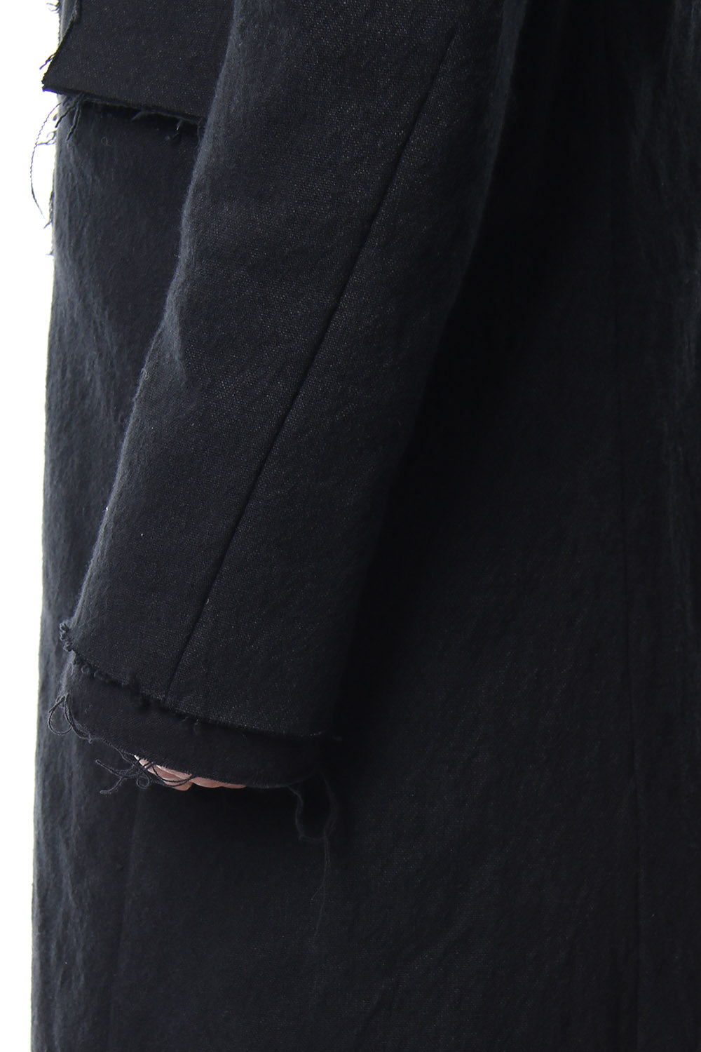 Heavy cotton × linen stretch officer coat