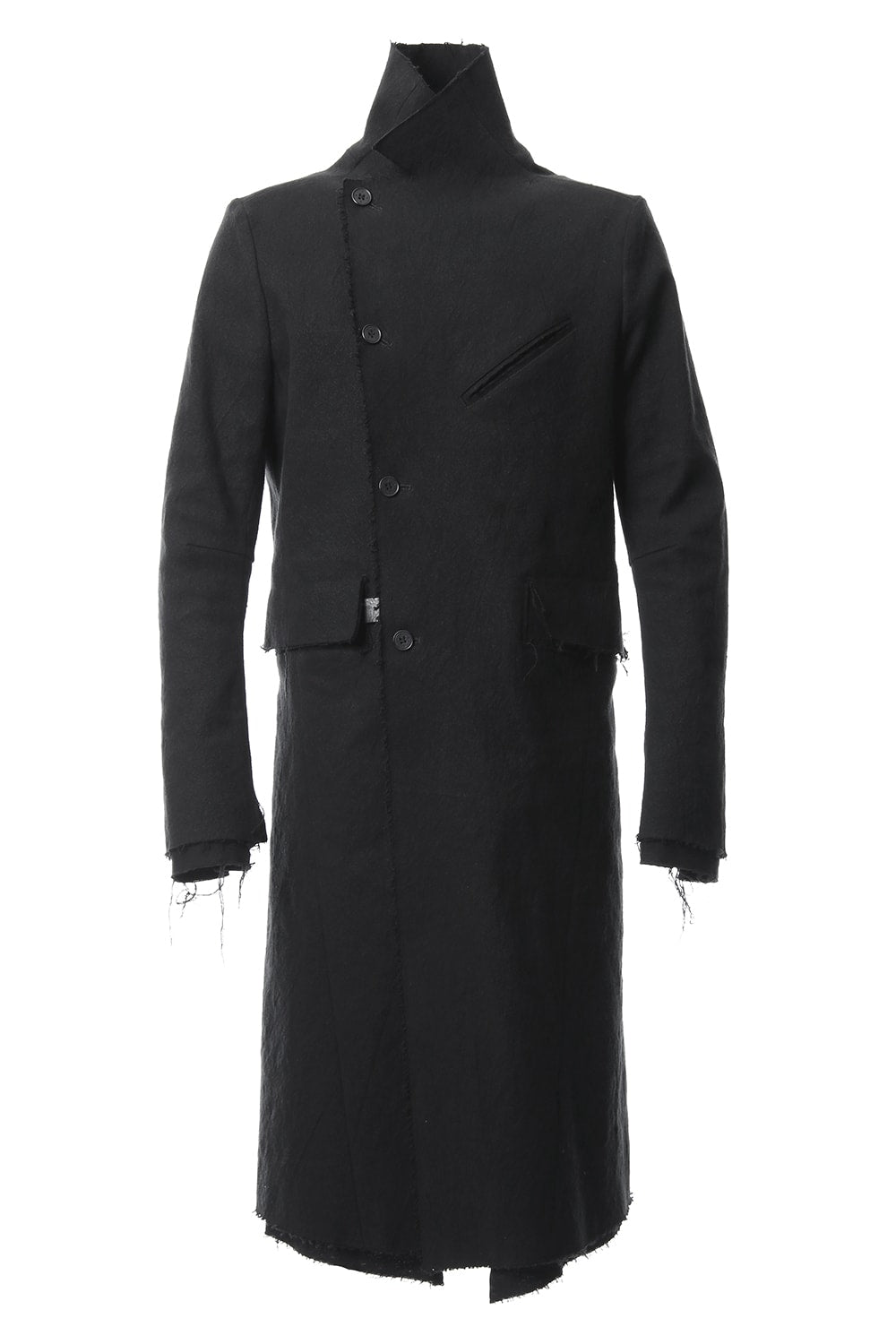 Heavy cotton × linen stretch officer coat