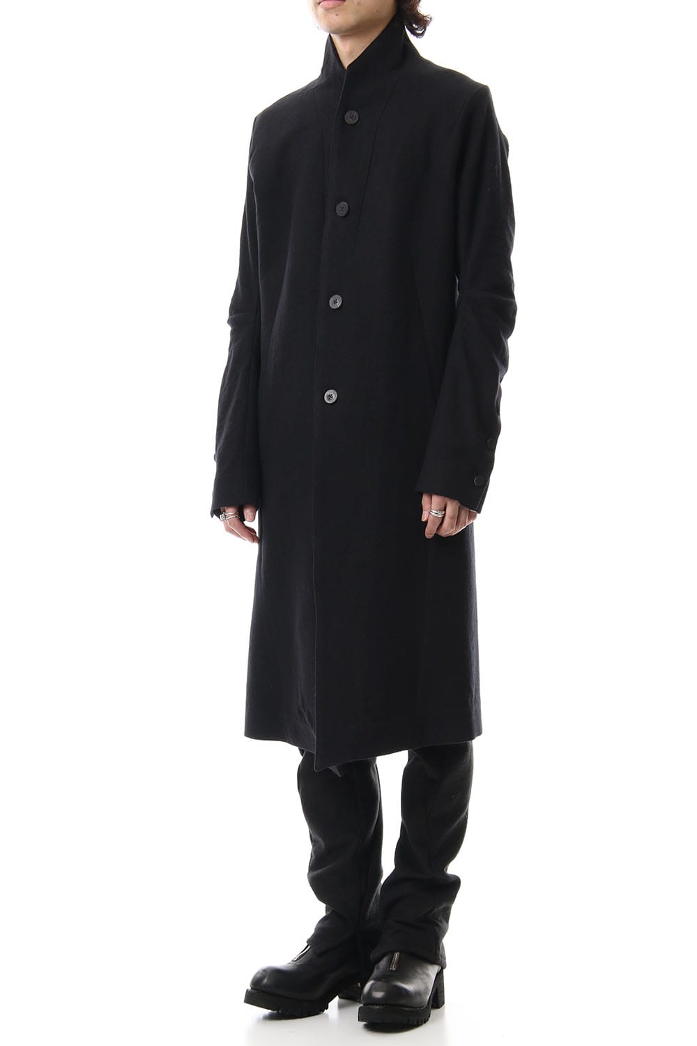 Wool x Linen Long Coat - ST106-0029A